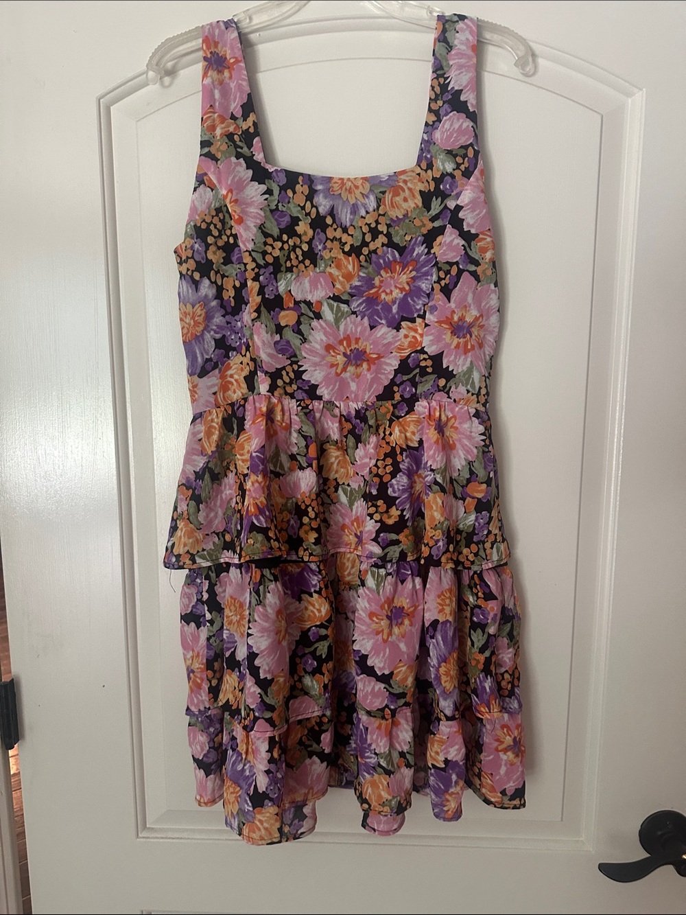 Floral Tiered Sundress - Pink & Purple
